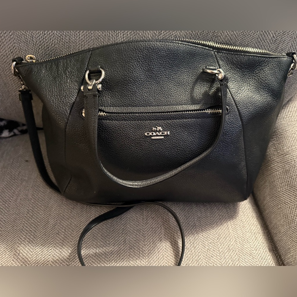 Coach Black Leather Shoulder Bag
